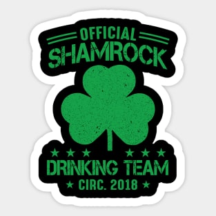 Shamrock Drinking Team - St. Patrick's Day Tee Sticker